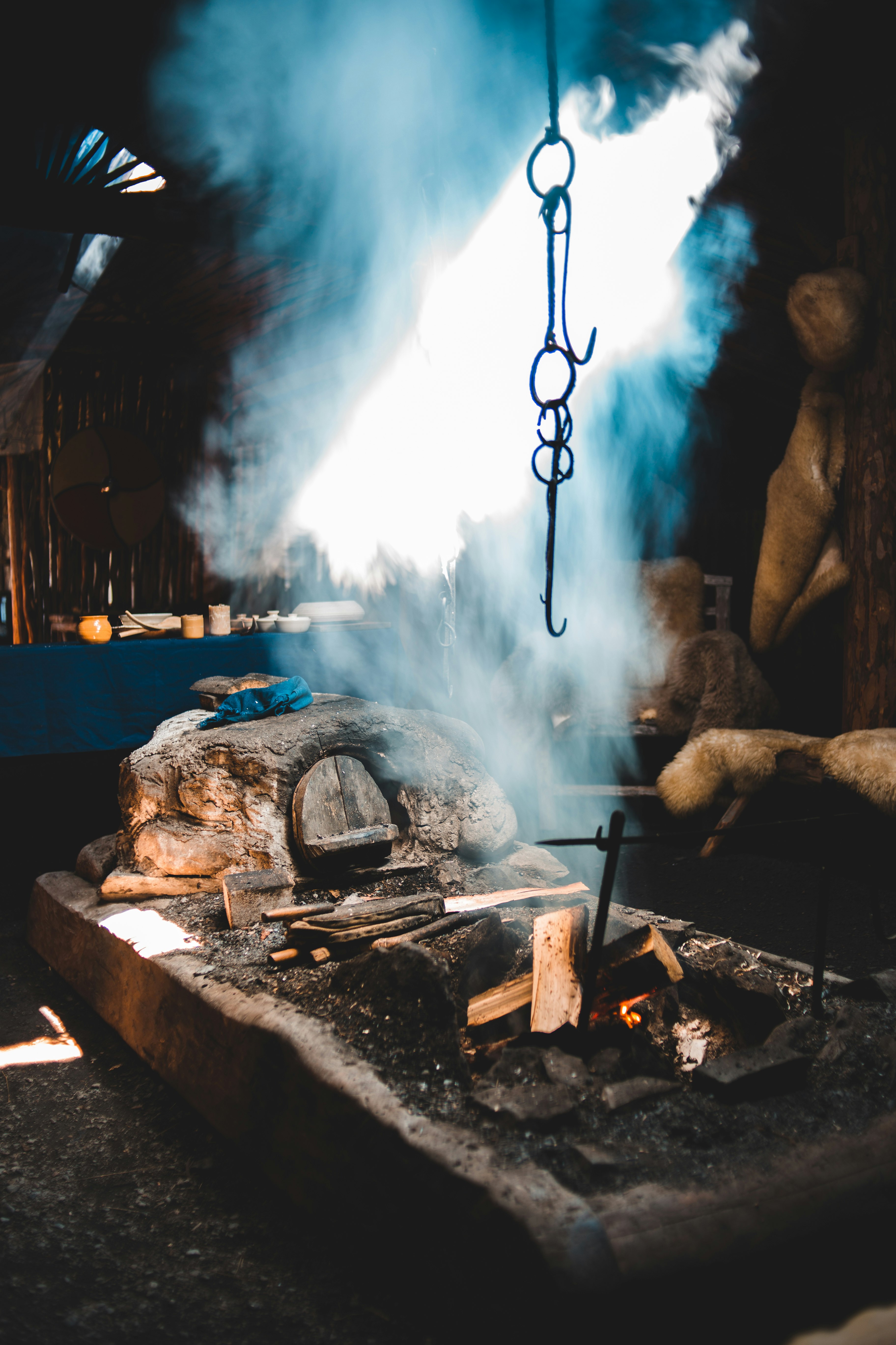 burning firewood on fire during daytime